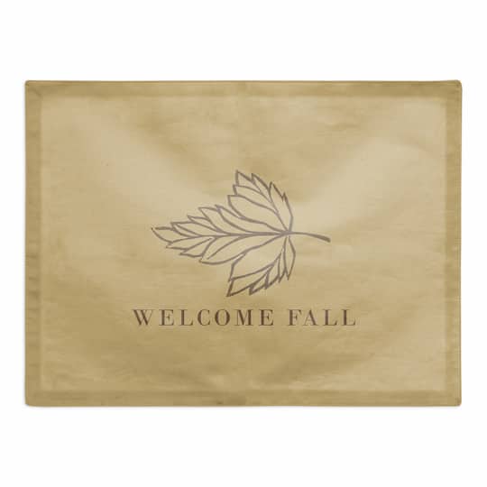 Welcome Fall Leaf Poly Twill Placemat